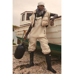 Free People Hit The Slopes Salopette in Muted Beige Size XS